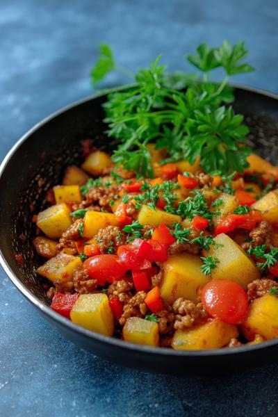 18. Kasseler mit Kartoffelstampf in Rezepte mit Fleisch und Kartoffeln mit Sauerkraut und Kümmelnoten