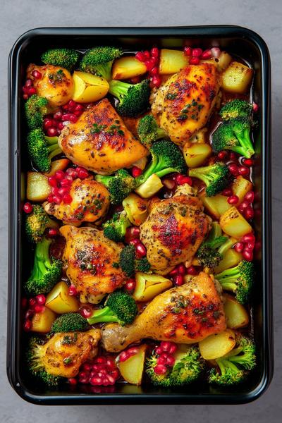 1. Knuspriges Blechhähnchen mit Rosmarinkartoffeln für for rezepte mit hähnchen und kartoffeln ideas