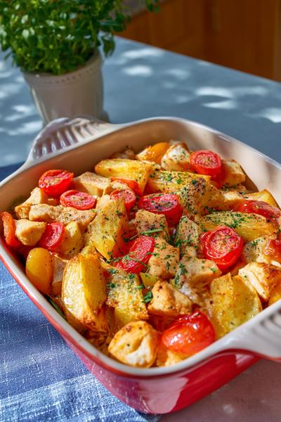 12. Hähnchenbrust aus der Heißluftfritteuse mit Kartoffel-Wedges für for rezepte mit hähnchenbrust und kartoffeln ideas