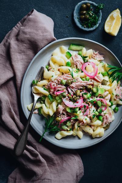 27. Kartoffel-Nudel-Salat mit Thunfisch und Kapern