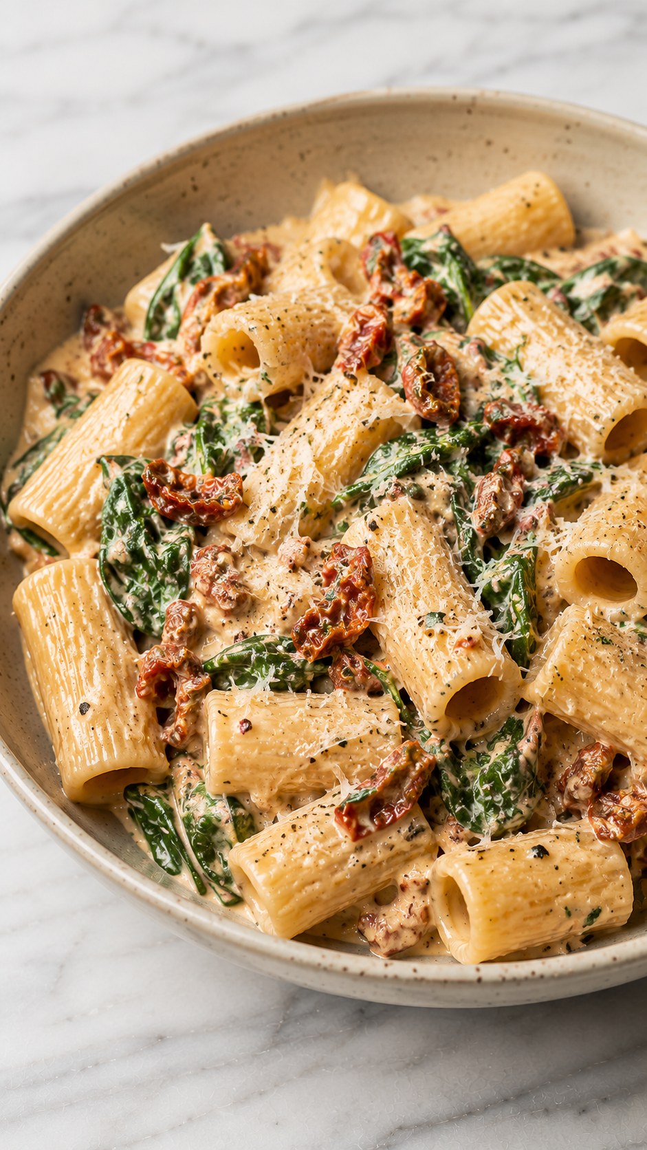 Rigatoni Mit Getrockneten Tomaten - Cremig, Schnell Und