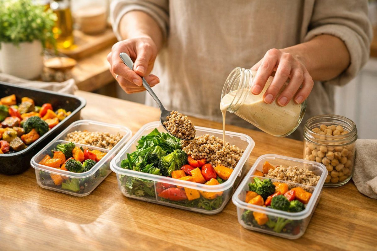 Saisonales Gemüse Meal Prep