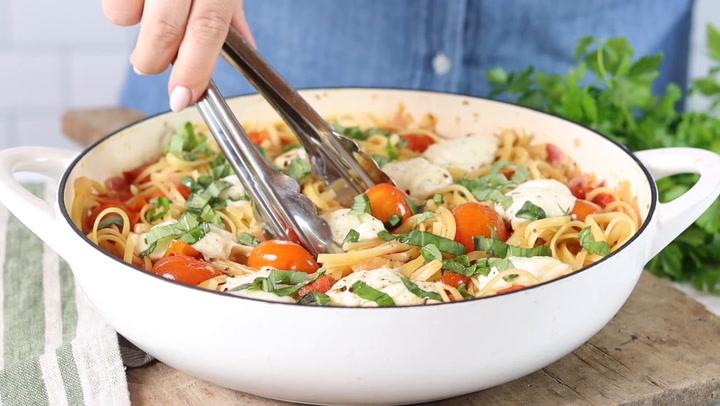 Zubereitung der schnellen Pasta