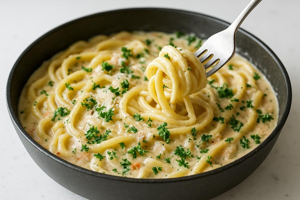 Perfekte Konsistenz One Pot Pasta im Teller