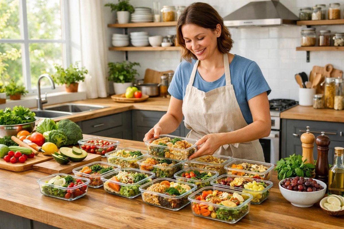 Meal Prep Kochen und Portionieren