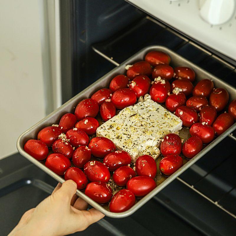 Feta Tomaten Sauce Vorbereitung