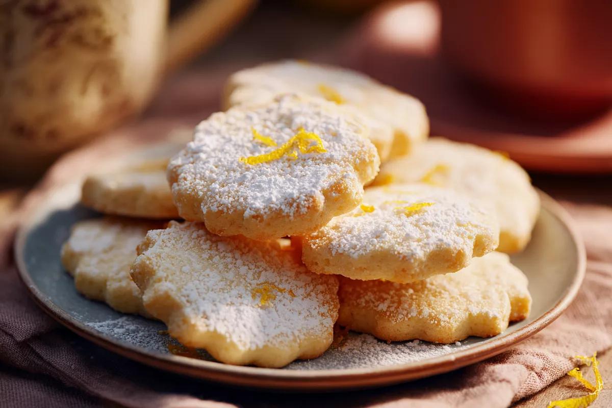 Dekoriertes Zitronen Shortbread
