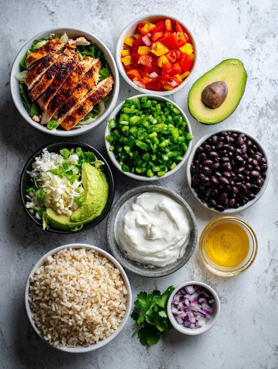 High Protein Chicken Bowl Rezept einfach zubereiten