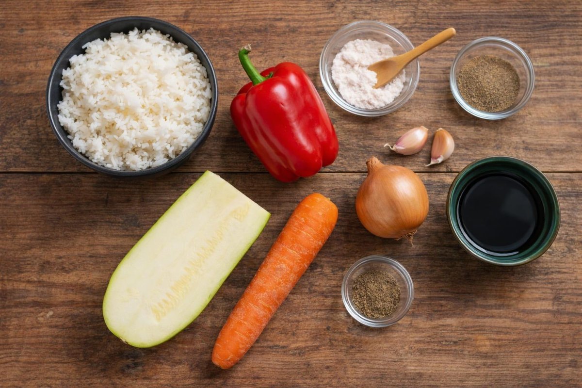 Gemüsepfanne mit Reis einfach und lecker zubereiten