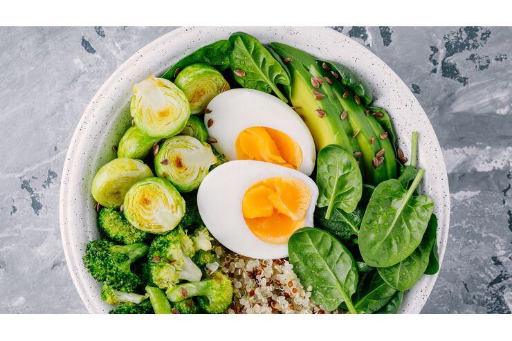 Zutaten für Protein Bowl vorbereitet