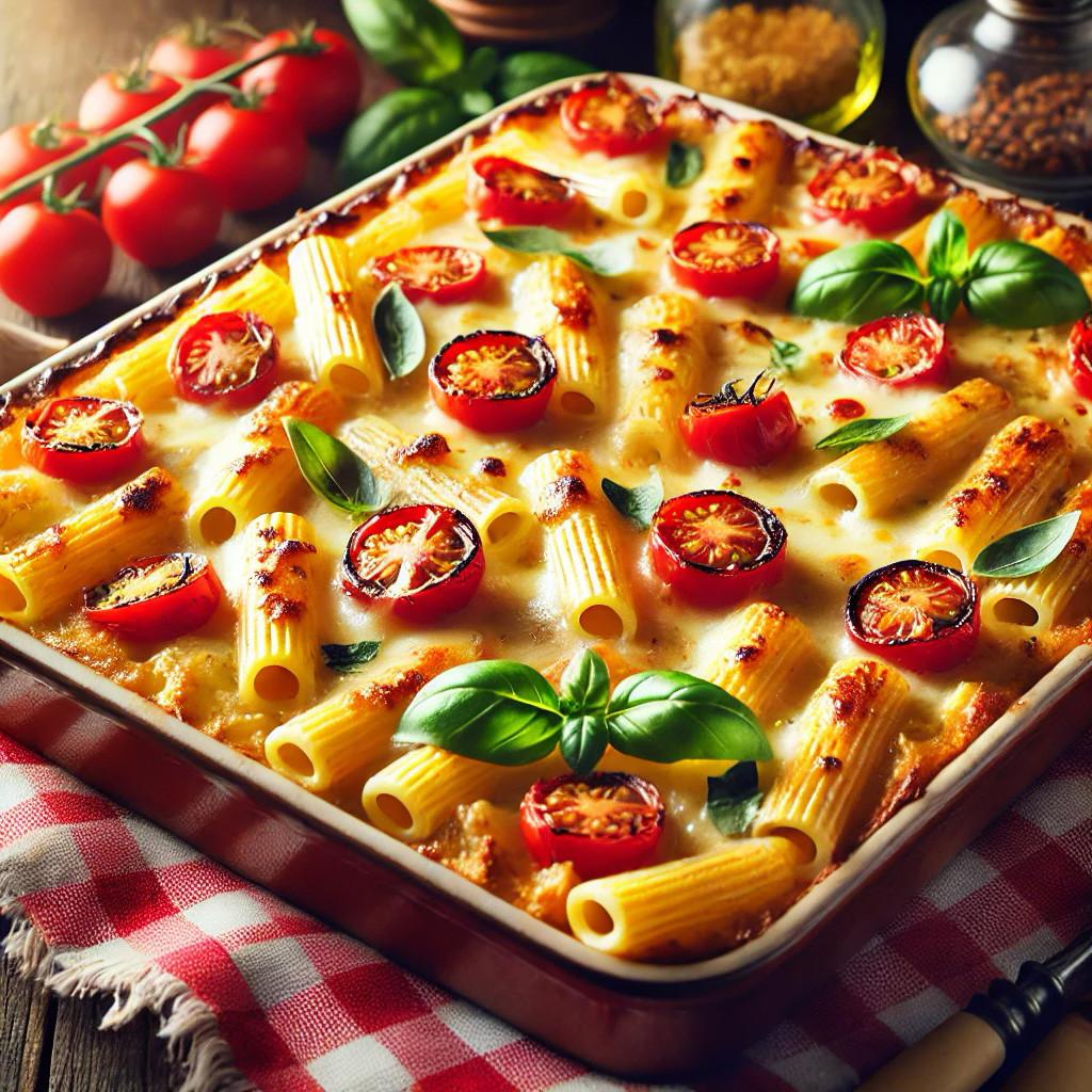 Rigatoni al forno vegetarisch einfach zubereiten