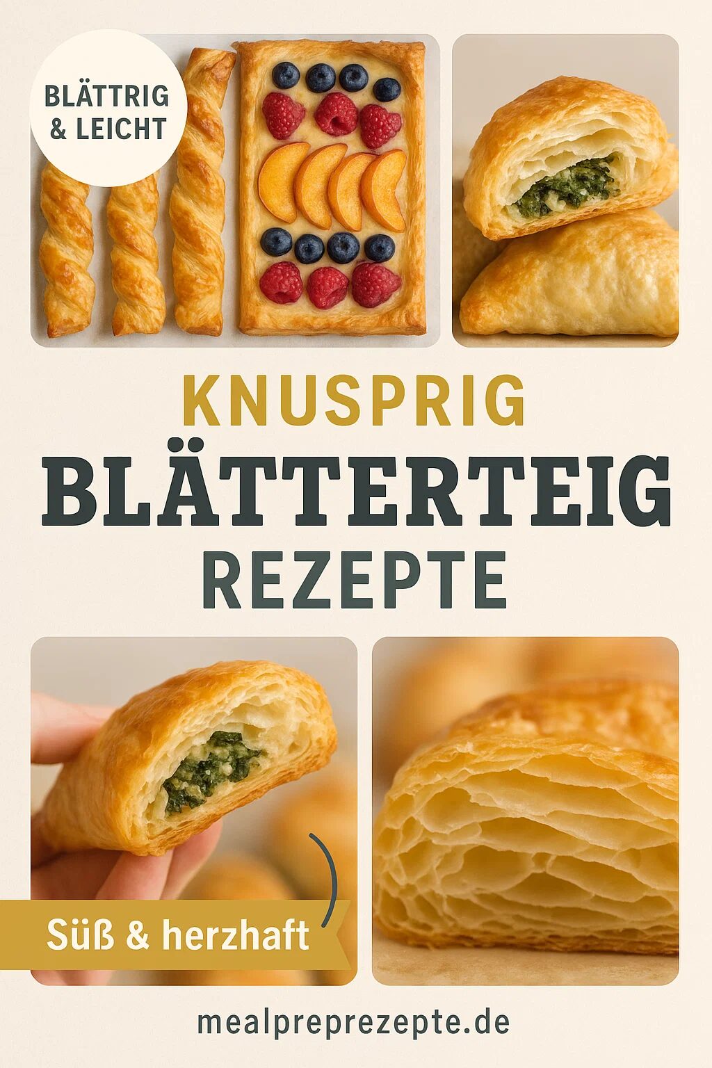 Blätterteig Rezepte Knusprige Spinat-Feta-Schnecken