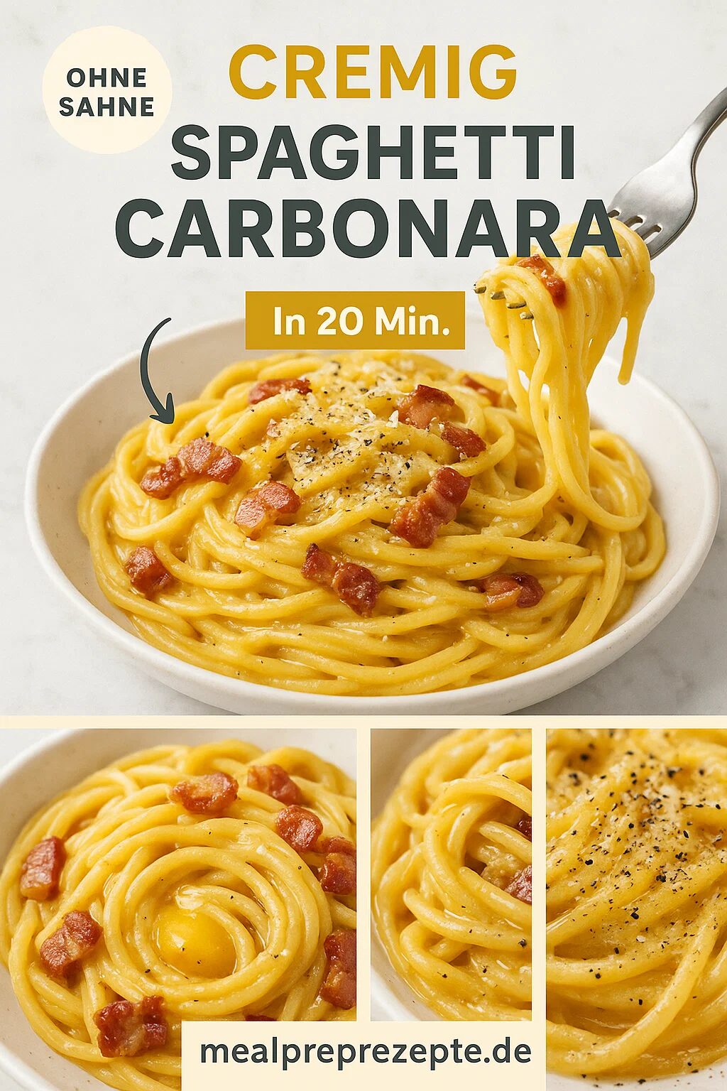 Carbonara Rezept authentisch cremig ohne Sahne erklärt