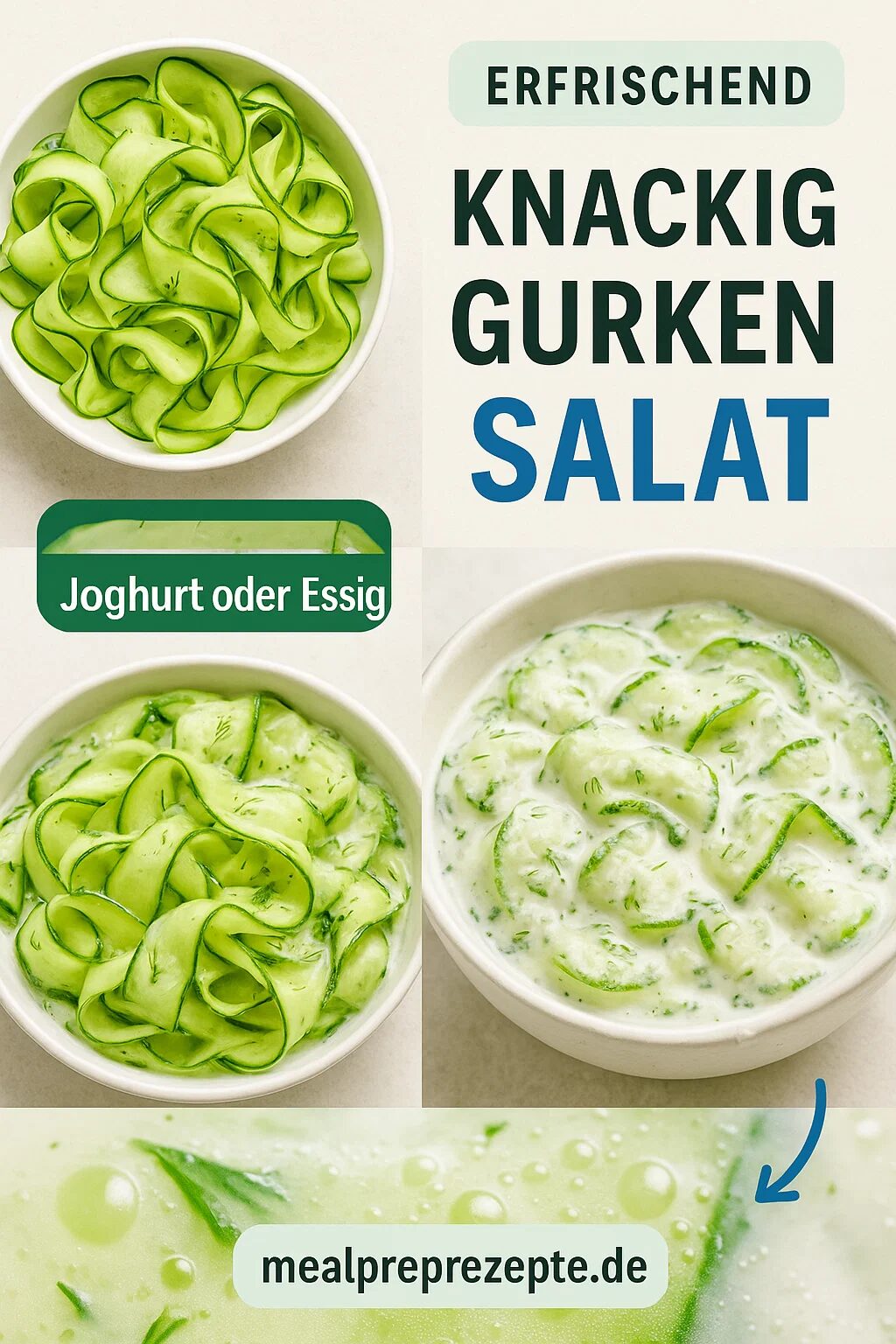 Gurkensalat Rezept Frisch Knackig Mit Joghurt-Dill-Dressing