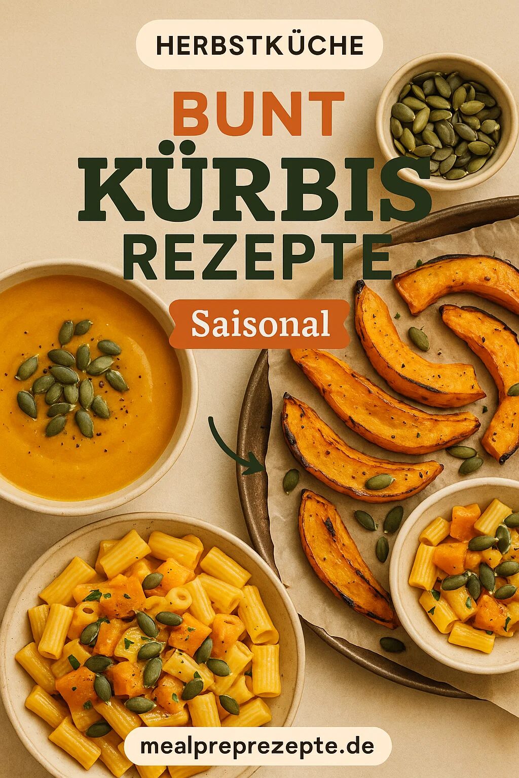 Kürbis Rezepte Cremige Ofen-Kürbissuppe mit Knuspertopping