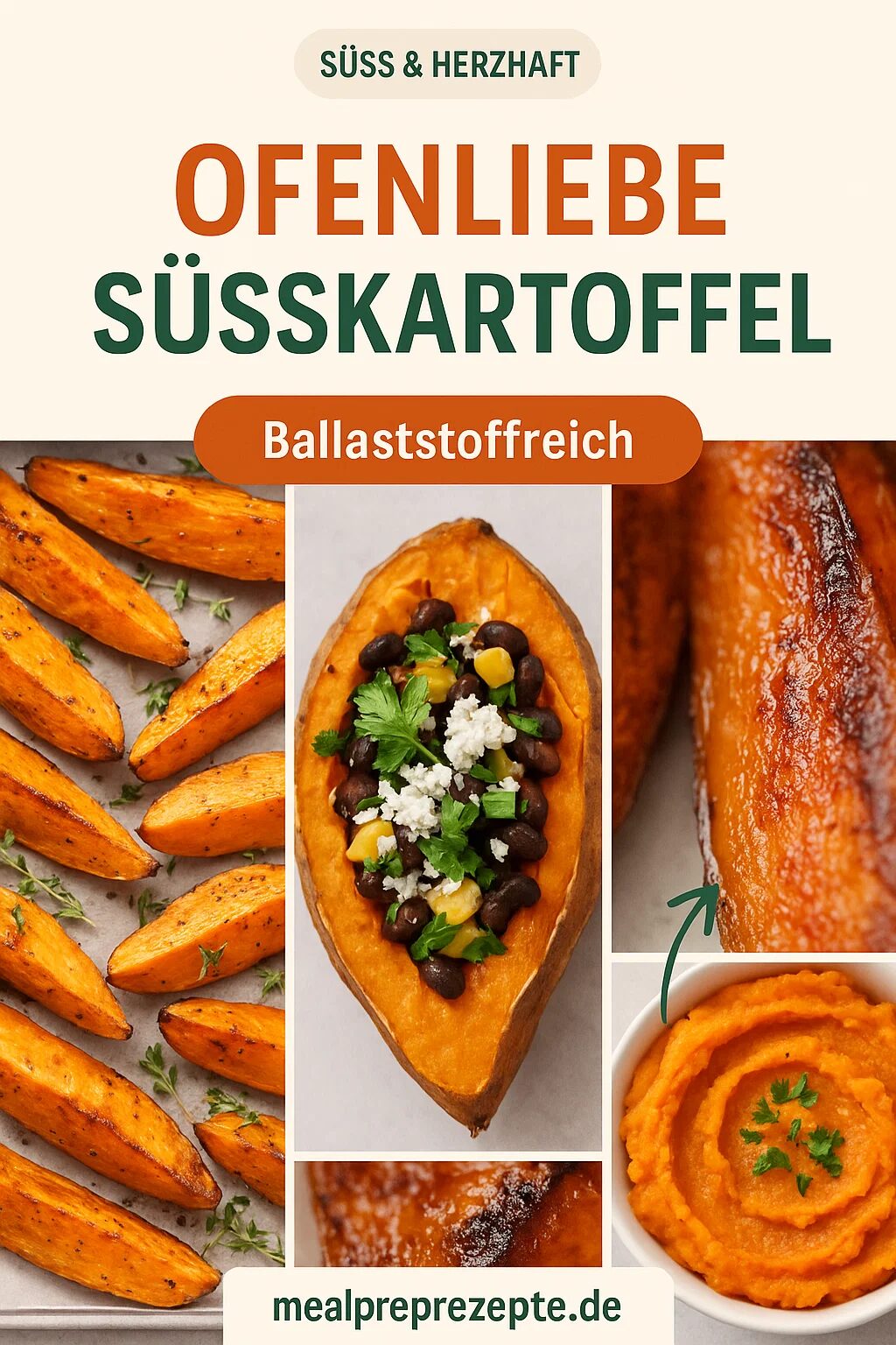 Süßkartoffel Rezepte Ofenknusprige Wedges mit Tahini-Joghurt