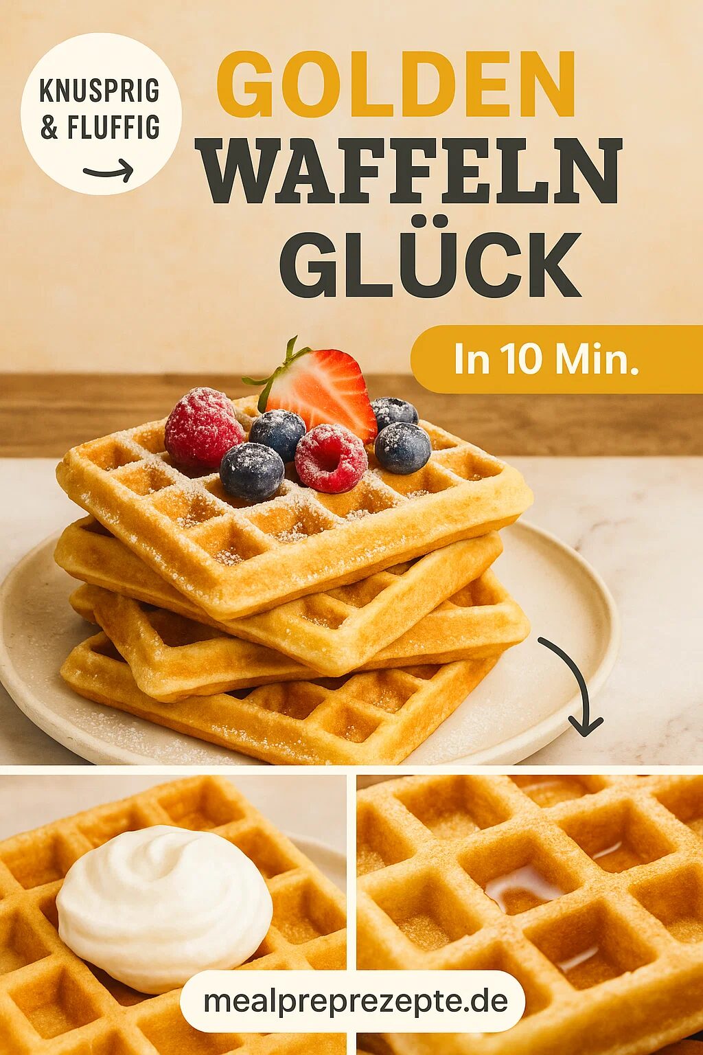 waffeln rezept: Knusprig-zarte Waffeln wie vom Jahrmarkt